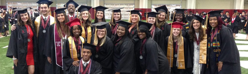 social work students at commencement