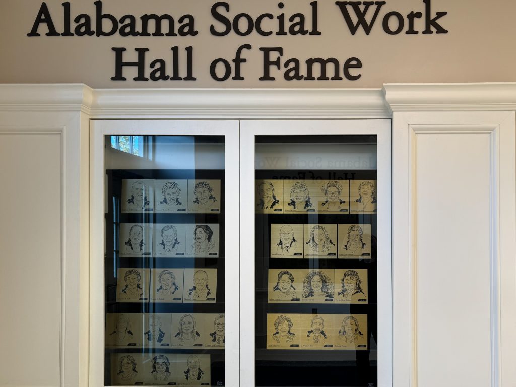 UA SSW Hall of Fame display case