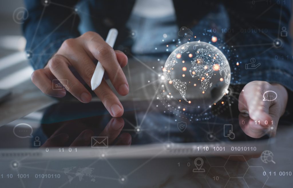 Global internet network connection technology, IoT, Internet of